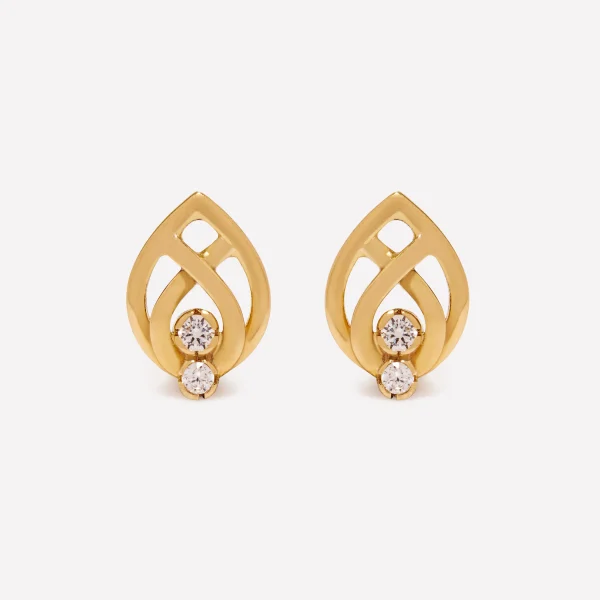 Aretes cruzado con cristal